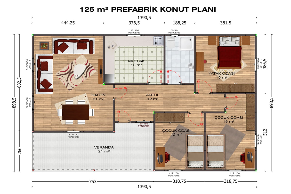 125m2 Çelik Ev - Görsel 2