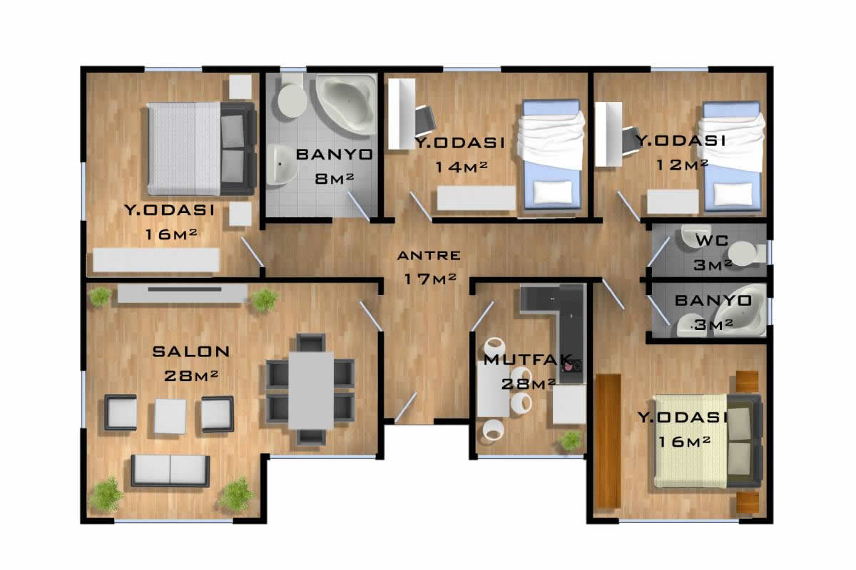 129m2 Çelik Ev - Görsel 2