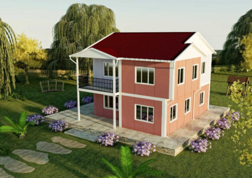 152 m² Prefabrik Ev 4+1 dubleks prefabrik ev