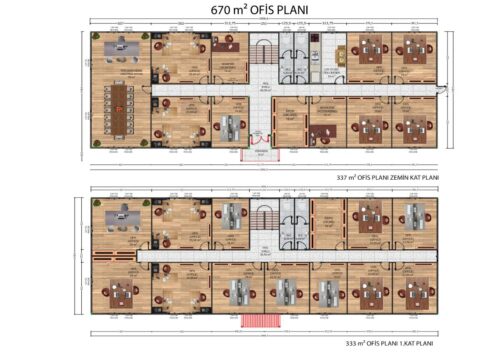 660m2 Prefabrik Ofis