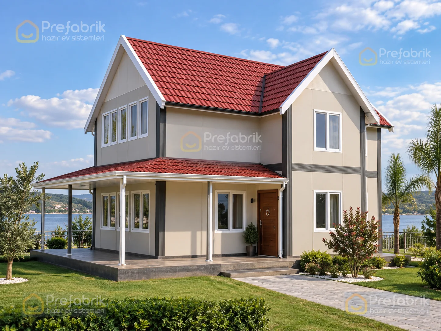 100m2 Çelik Ev İki Katlı Dubleks