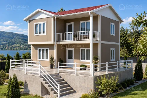 105 m² Çelik Ev 3+1 dubleks prefabrik ev