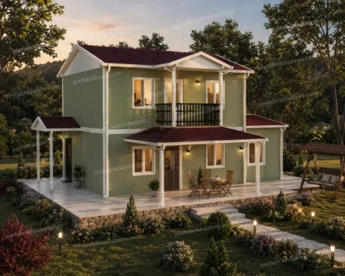 114 m² Prefabrik Ev 3+1 dubleks prefabrik ev