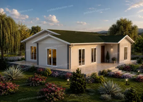 115 m² Prefabrik Ev 3+1 tek katlı prefabrik ev