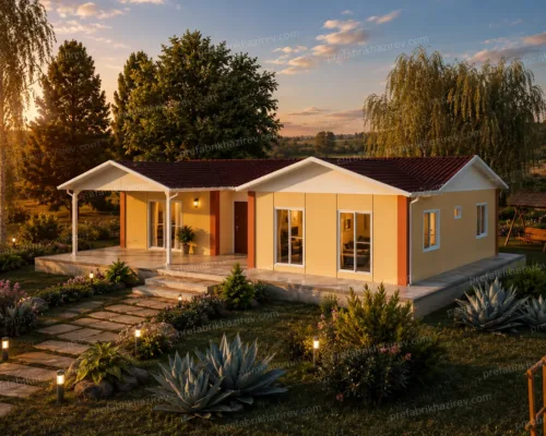 122 m² Prefabrik Ev 3+1 tek katlı prefabrik ev