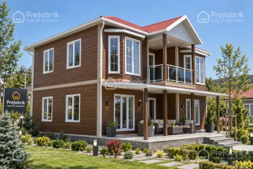 158 m² Çelik Ev 3+1 dubleks prefabrik ev