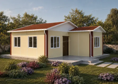 49 m² Prefabrik Ev 2+1 tek katlı prefabrik ev