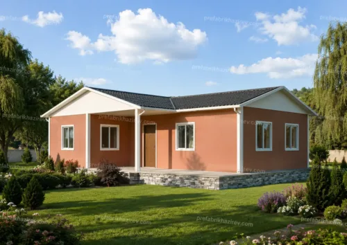 93 m² Prefabrik Ev 3+1 tek katlı prefabrik ev