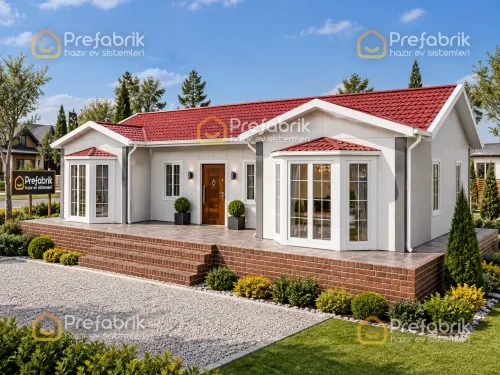 98 m² Çelik Ev 3+1 tek katlı prefabrik ev