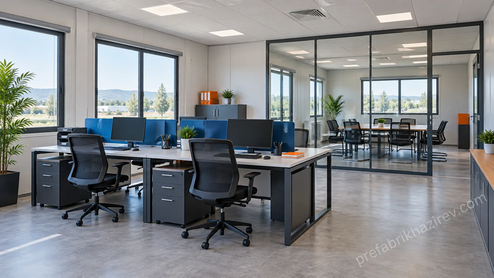 Prefabrik Ofis İç Mekan Detayları