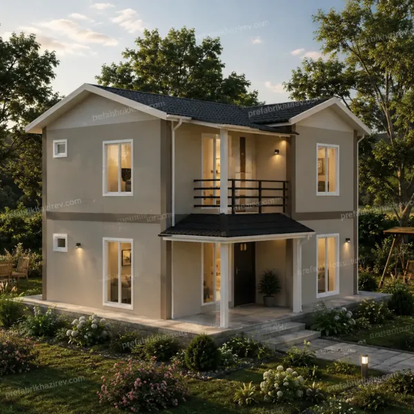 100m2 iki katlı Prefabrik ev fiyatları