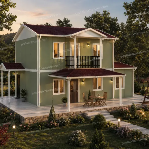 114m2 iki katlı Prefabrik ev fiyatları